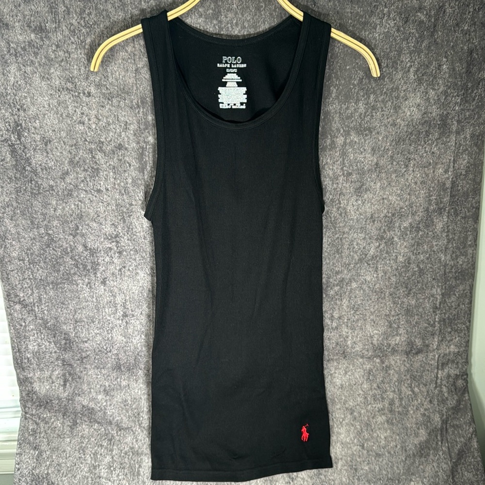 Polo Ralph Lauren Men’s Tank Classic Fit 100% Cotton Black Color Size M New